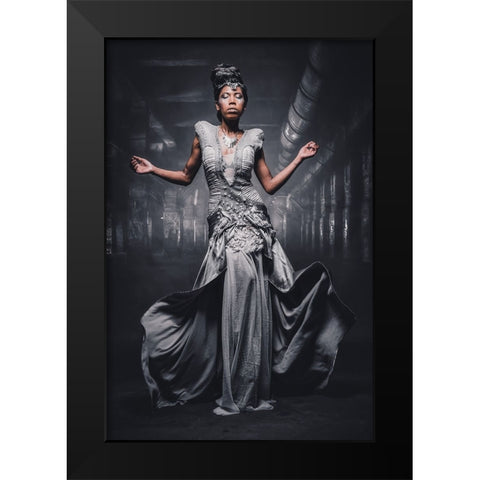 from dark Black Modern Wood Framed Art Print by Tesching, Klaus