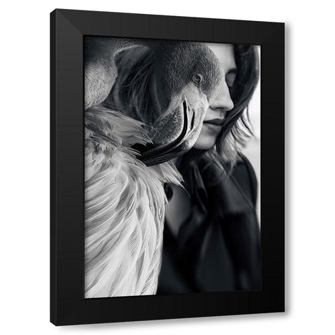 Profiles Black Modern Wood Framed Art Print with Double Matting by Bousca, Bogdan