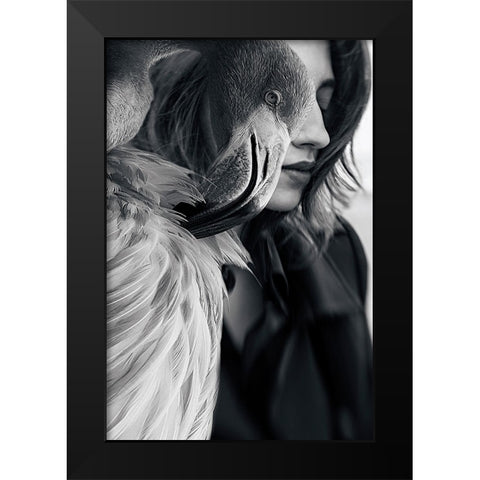 Profiles Black Modern Wood Framed Art Print by Bousca, Bogdan