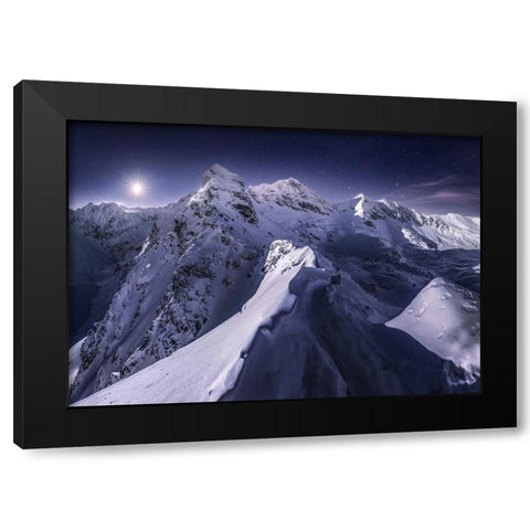 Koscielec in the Night Black Modern Wood Framed Art Print with Double Matting by Nienartowicz, Karol