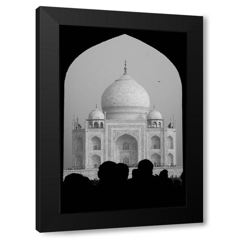 First sight of the Taj Mahal Black Modern Wood Framed Art Print with Double Matting by Raif, Joshua
