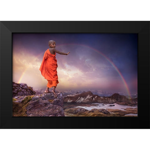 Over The Rainbow Black Modern Wood Framed Art Print by Egger, Marcel