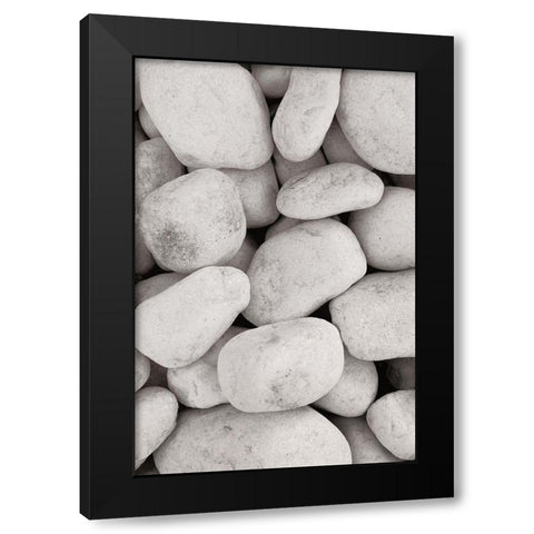 Stones_002 Black Modern Wood Framed Art Print by 1x Studio III