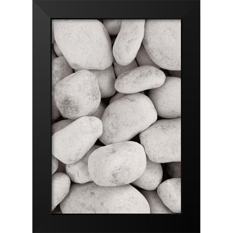 Stones_002 Black Modern Wood Framed Art Print by 1x Studio III