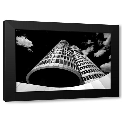 BMW Black Modern Wood Framed Art Print with Double Matting by Richter, Regine