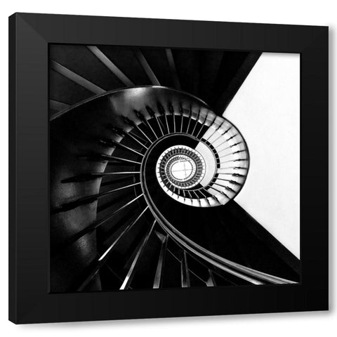 Upside Downside Black Modern Wood Framed Art Print with Double Matting by Wijers Smeets, Wilma