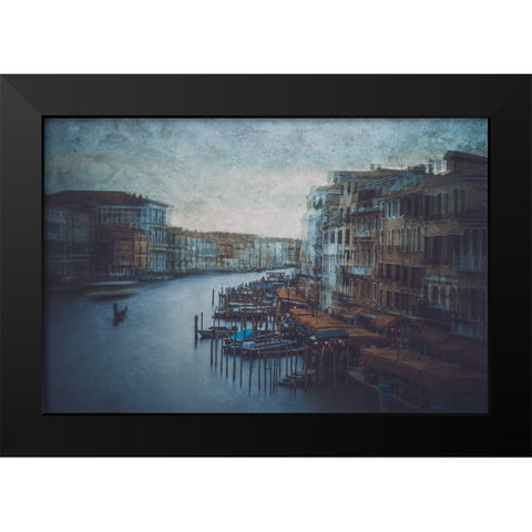 Venice Black Modern Wood Framed Art Print by Kazamil, Farid