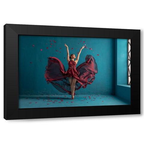 Olivia Performance Black Modern Wood Framed Art Print with Double Matting by Suhardjo, Lisdiyanto