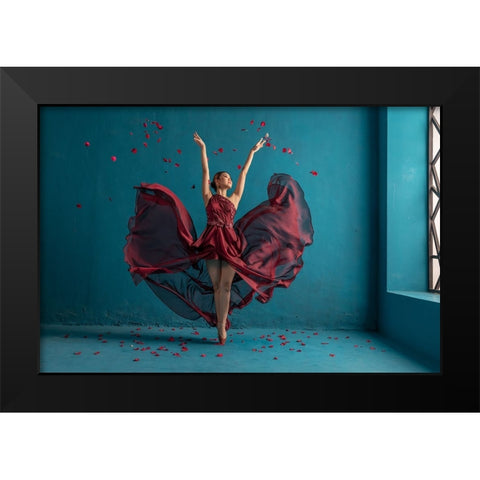 Olivia Performance Black Modern Wood Framed Art Print by Suhardjo, Lisdiyanto
