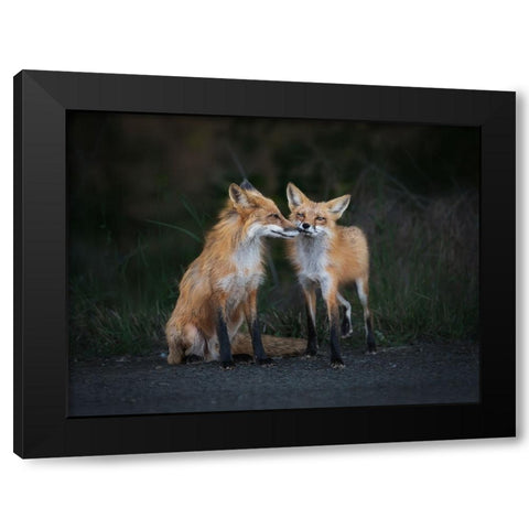 Only You In My Eyes Black Modern Wood Framed Art Print by Zhang, Ling