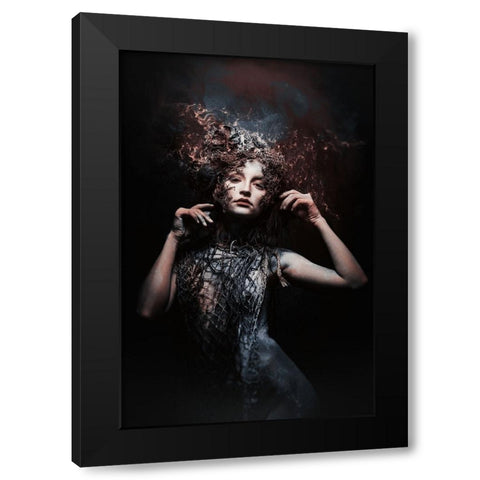 from space Black Modern Wood Framed Art Print with Double Matting by Tesching, Klaus