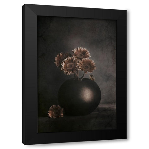 Wandering Shadows Black Modern Wood Framed Art Print by Kiral, Cicek