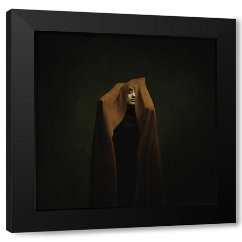 Persian Girl Black Modern Wood Framed Art Print with Double Matting by Hasheminasab, Moein