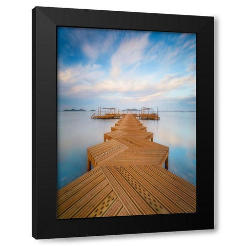 Pasarela I Black Modern Wood Framed Art Print with Double Matting by Lopez, Bartolome