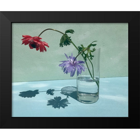 Light a Shadow Black Modern Wood Framed Art Print by Basso, Donatella