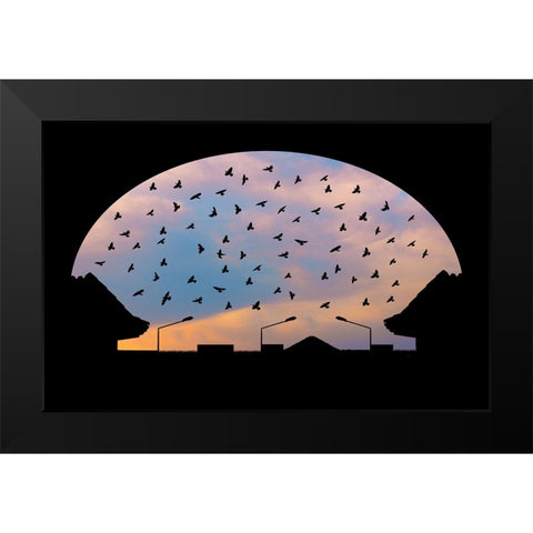 Homeward Bound Black Modern Wood Framed Art Print by Nayyer Reza, Sayyed