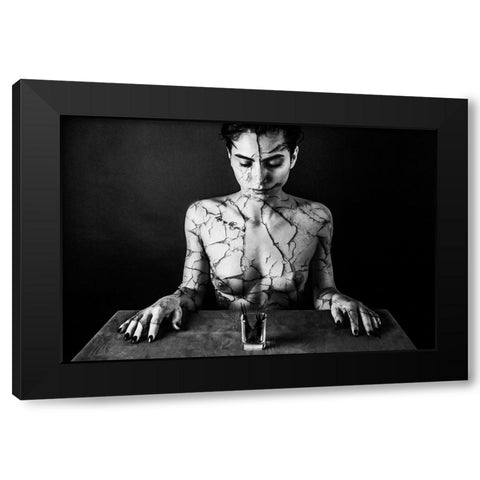 Tequila Black Modern Wood Framed Art Print with Double Matting by Bousca, Bogdan