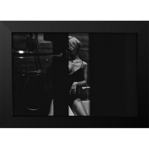 Onna Black Modern Wood Framed Art Print by Ishikura, Takaaki