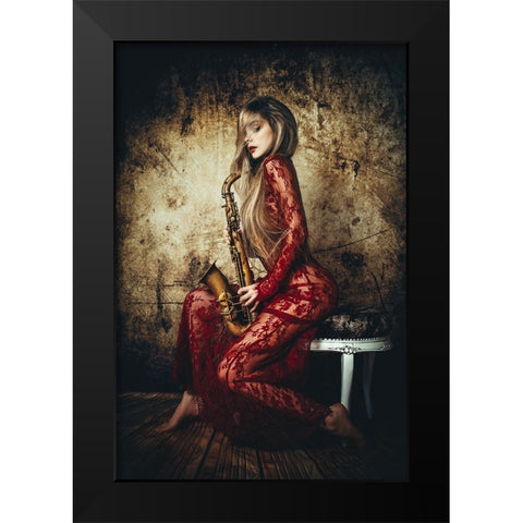 Music is your own wisdom Black Modern Wood Framed Art Print by Bolgov (Axe), Ruslan