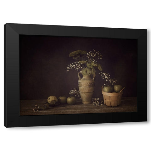 Still Life Black Modern Wood Framed Art Print with Double Matting by G, May