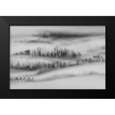 Autumn Impresions Black Modern Wood Framed Art Print by Kuric Ep, Marian