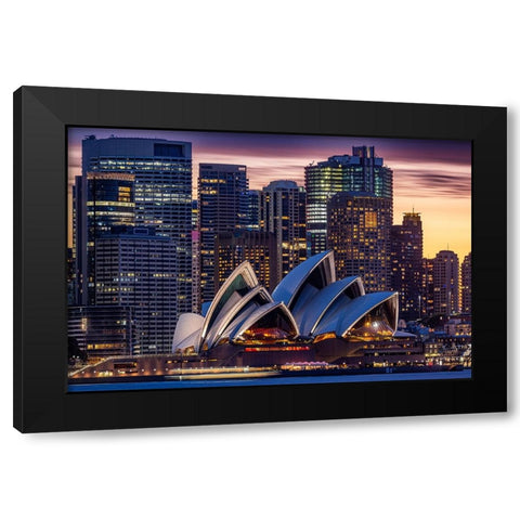 Opera Black Modern Wood Framed Art Print with Double Matting by Riccardo Iacomino, Francesco