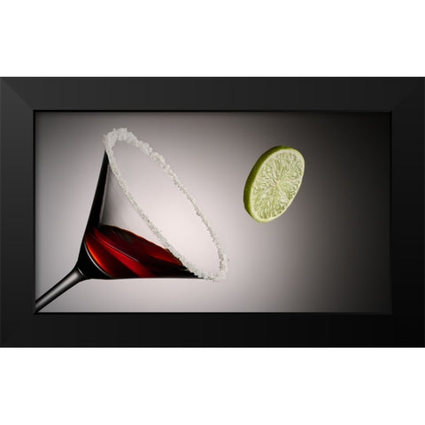 Jump in Black Modern Wood Framed Art Print by Sokac, Drazen