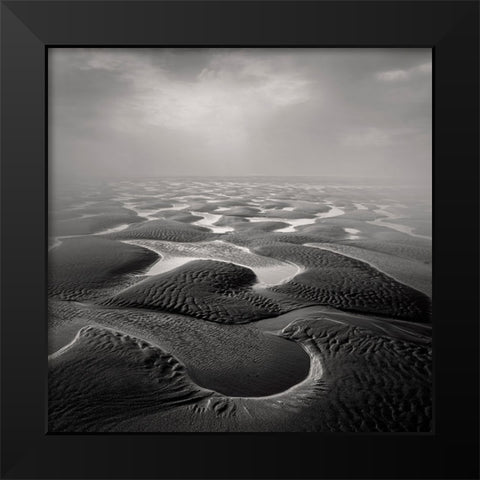 Sandwind / Vent de Sable Black Modern Wood Framed Art Print by Billet, Jean-Luc