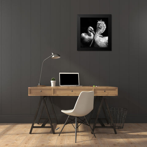 Crisscross Black Modern Wood Framed Art Print by Singh, Anita