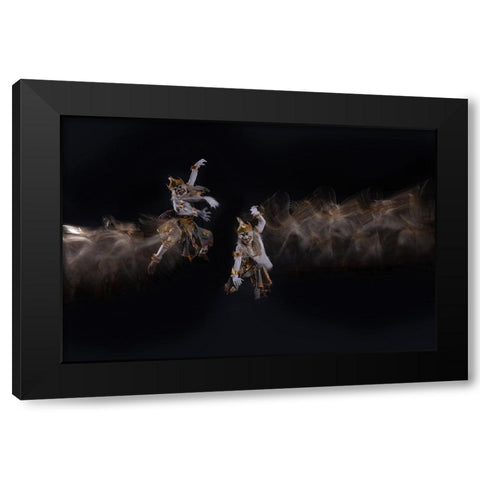 Hanoman - MonkeyS God Black Modern Wood Framed Art Print with Double Matting by Suhardjo, Lisdiyanto