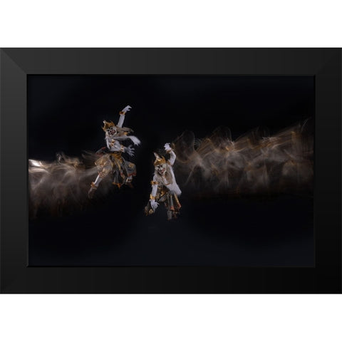 Hanoman - MonkeyS God Black Modern Wood Framed Art Print by Suhardjo, Lisdiyanto