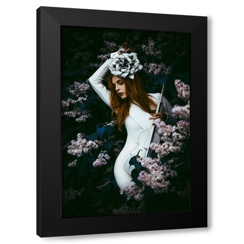 Blossom song Black Modern Wood Framed Art Print with Double Matting by Bolgov (Axe), Ruslan