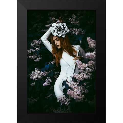 Blossom song Black Modern Wood Framed Art Print by Bolgov (Axe), Ruslan