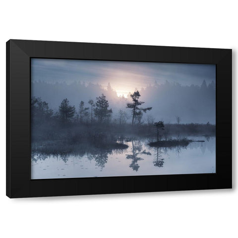 When the sun wakes up Black Modern Wood Framed Art Print with Double Matting by Pettersson, Benny