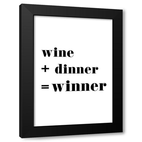Winner Black Modern Wood Framed Art Print by 1x Studio II