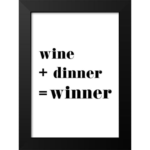 Winner Black Modern Wood Framed Art Print by 1x Studio II