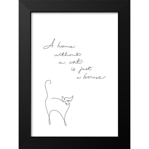 Without a cat Black Modern Wood Framed Art Print by 1x Studio II