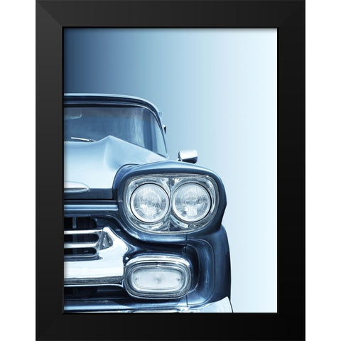 American classic car Pickup Apache 1958 Black Modern Wood Framed Art Print by Gube, Beate