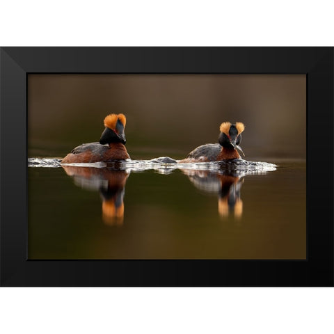 Breakfast Black Modern Wood Framed Art Print by The Jar