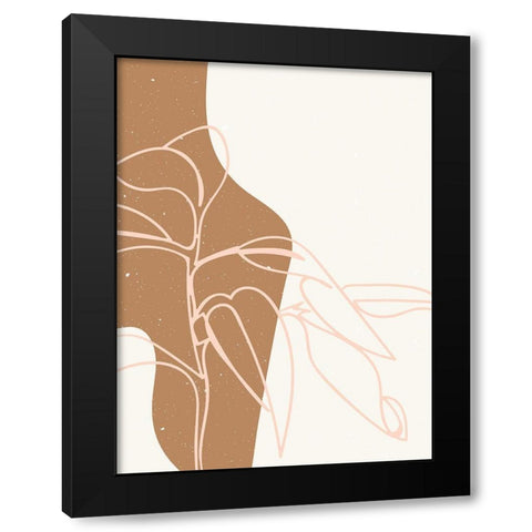 Abstract composition 16 Black Modern Wood Framed Art Print by NKTN