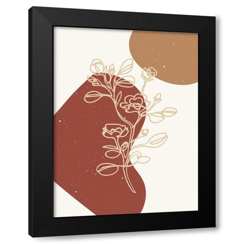 Abstract composition 19 Black Modern Wood Framed Art Print by NKTN