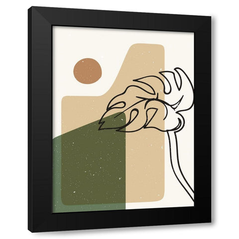 Abstract composition 20 Black Modern Wood Framed Art Print by NKTN