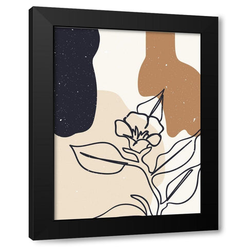 Abstract composition 21 Black Modern Wood Framed Art Print by NKTN