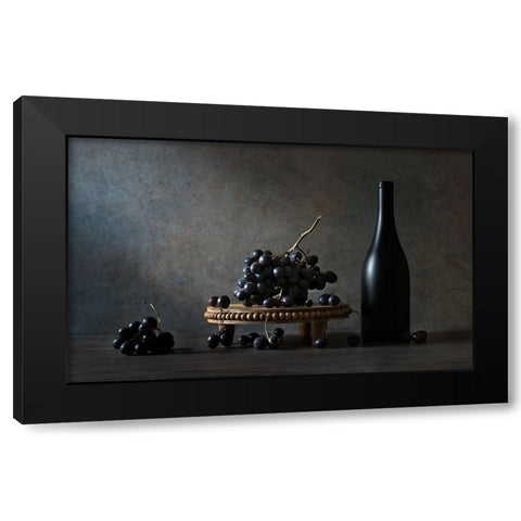 grapes Black Modern Wood Framed Art Print by Wei, Rong