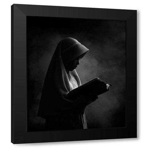 Ramadan Diary Black Modern Wood Framed Art Print with Double Matting by Act, Djeff