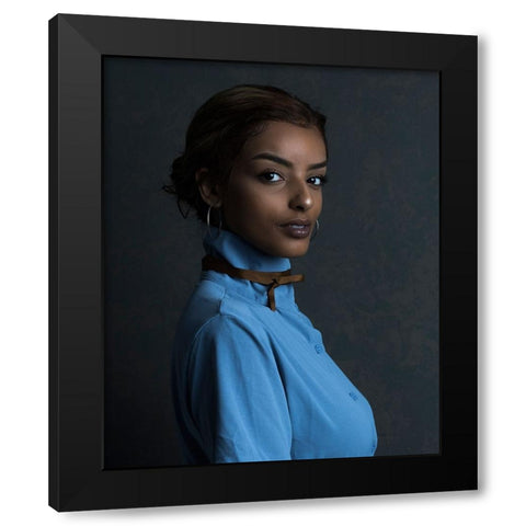Adi Black Modern Wood Framed Art Print with Double Matting by Fridman, Eleonora