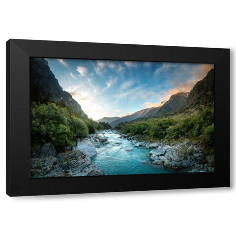 copland river Black Modern Wood Framed Art Print with Double Matting by Schaarschmidt, Christoph