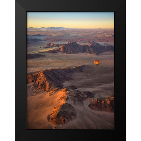 Namib Desert Black Modern Wood Framed Art Print by Zheng, Michael