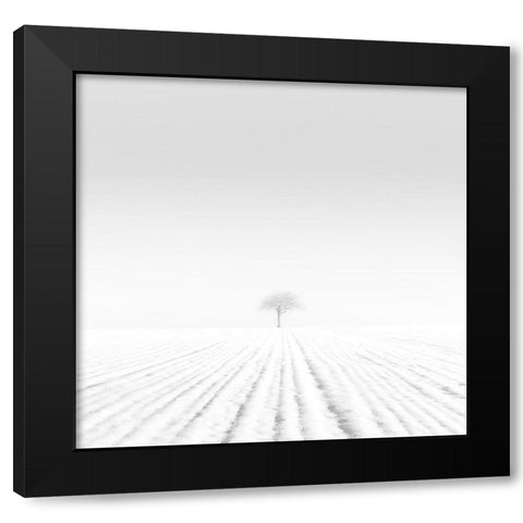 Cold Black Modern Wood Framed Art Print with Double Matting by Nodeh, Mostafa