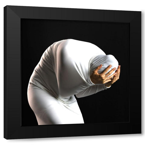 Desperation Black Modern Wood Framed Art Print by Rabinovitz, Itzik